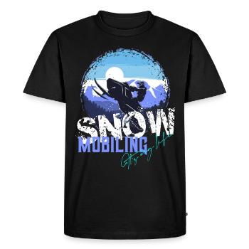 Motoneige sport amusant sports d’hiver cool - T-shirt Premium bio Homme - noir - Devant - Nico (187cm)