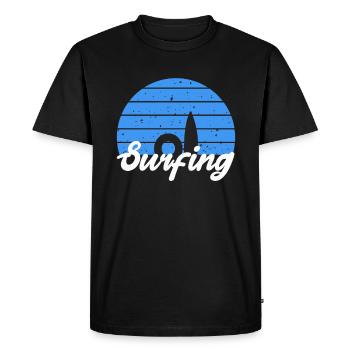Surfeur de planche de surf de conception de surf cool - T-shirt Premium bio Homme - noir - Devant - Nico (187cm)