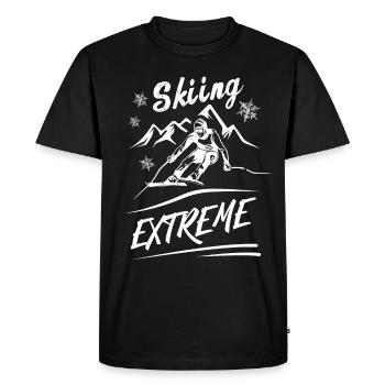 Winter Sports Snow Skiing Ski Skiing - Men's Premium Organic T-Shirt - black - Front - Nico (187cm)