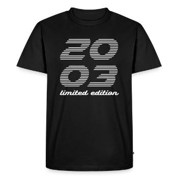 Birthday 2003 Limited Edition Number 03 - Men's Premium Organic T-Shirt - black - Front - Nico (187cm)