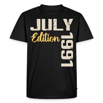Juillet 1991 Chemise D’anniversaire Juillet 1991 - T-shirt Premium bio Homme - noir - Devant - Nico (187cm)