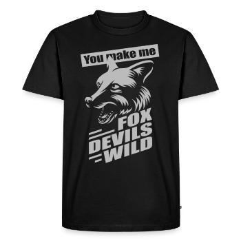 Fox Devils Wild FDW Fox Devil Wild Denglish - Men's Premium Organic T-Shirt - black - Front - Nico (187cm)