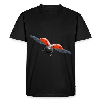coccinelle coccinelle - T-shirt Premium bio Homme - noir - Devant - Nico (187cm)