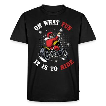 Santa Moto Chopper - T-shirt Premium bio Homme - noir - Devant - Nico (187cm)