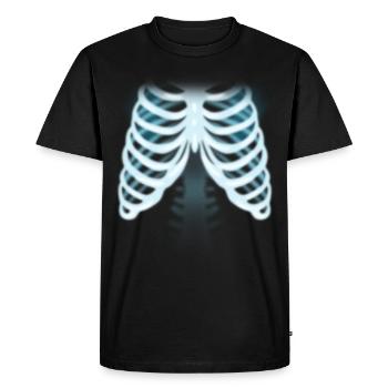 Côtes radiographiques - T-shirt Premium bio Homme - noir - Devant - Nico (187cm)
