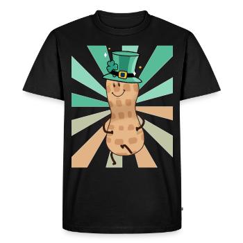 Noix de cacahuète Nouvel An Félicitations Noix présente - T-shirt Premium bio Homme - noir - Devant - Nico (187cm)