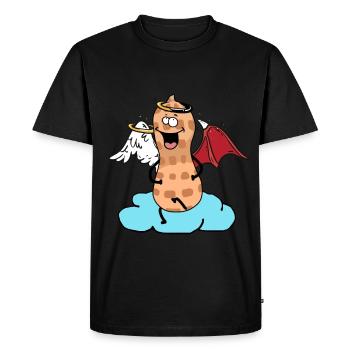 Céleste cacahuète ange petit diable nuage noix - T-shirt Premium bio Homme - noir - Devant - Nico (187cm)