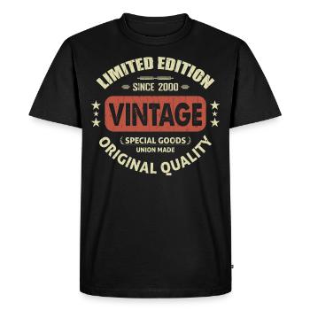 Vintage 2000 Cadeau D'anniversaire 2000 Retro 2000 - T-shirt Premium bio Homme - noir - Devant - Nico (187cm)