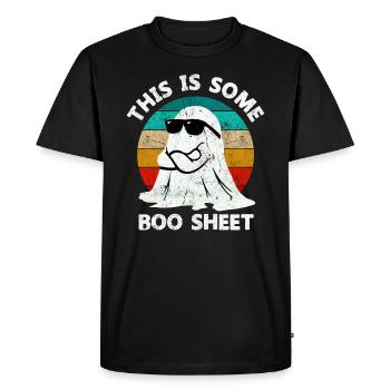 This Is Some Boo Sheet Halloween funny Ghost - Men's Premium Organic T-Shirt - black - Front - Nico (187cm)