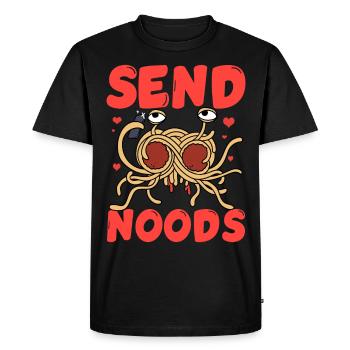 Flying Spaghetti Monster FSM - Men's Premium Organic T-Shirt - black - Front - Nico (187cm)