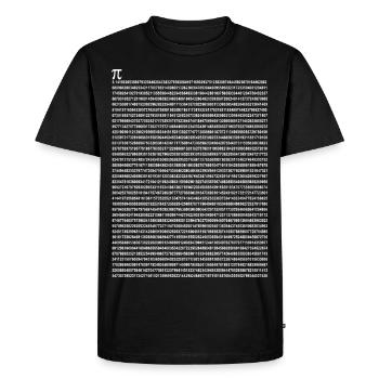 Nombre, PI, 3.14, mathématique, π - T-shirt Premium bio Homme - noir - Devant - Nico (187cm)