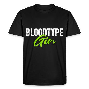 Bloodtype Gin Gin Lovers - Men's Premium Organic T-Shirt - black - Front - Nico (187cm)