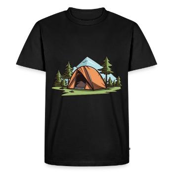 Tente de camping Camper - T-shirt Premium bio Homme - noir - Devant - Nico (187cm)