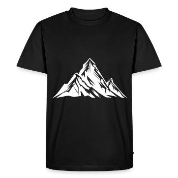 Mountains Silhouette Mountain Symbol - Men's Premium Organic T-Shirt - black - Front - Nico (187cm)