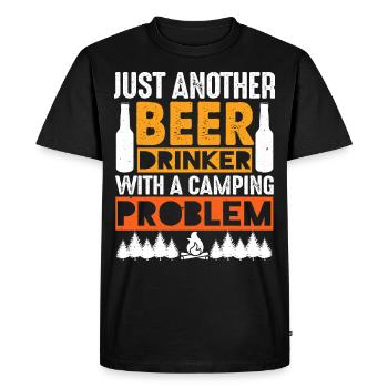Camping Camper Caravan Camping Gift - Men's Premium Organic T-Shirt - black - Front - Nico (187cm)