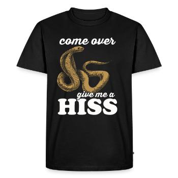 Serpent Cadeau Animal Reptile Cobra Python Boa - T-shirt Premium bio Homme - noir - Devant - Nico (187cm)