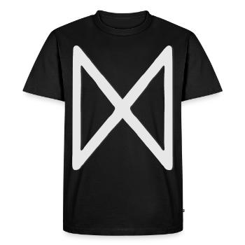 Futhark Runic Alphabet Dagaz - Men's Premium Organic T-Shirt - black - Front - Nico (187cm)