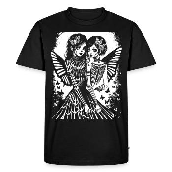 Fairycore Aesthetics Squelette Fée Goth Gothique G - T-shirt Premium bio Homme - noir - Devant - Nico (187cm)