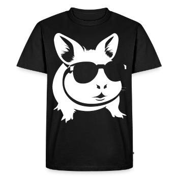Cochon d’Inde drôle avec des lunettes de soleil Cochons d’Inde - T-shirt Premium bio Homme - noir - Devant - Nico (187cm)