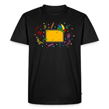 Fasching Fastnacht Karneval Ortsschild Narrenkappe - Männer Premium Bio T-Shirt - Schwarz - Vorne - Nico (187cm)