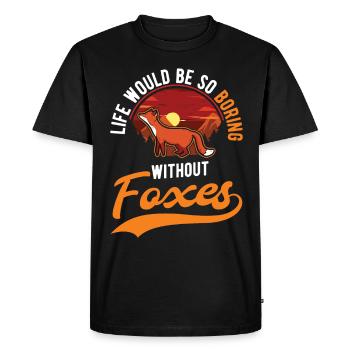 La vie serait si ennuyeuse sans Foxes Fuchs - T-shirt Premium bio Homme - noir - Devant - Nico (187cm)