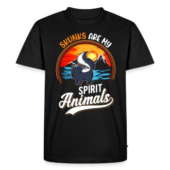 Skunks are my spirit animals Skunk - Men's Premium Organic T-Shirt - black - Front - Nico (187cm)