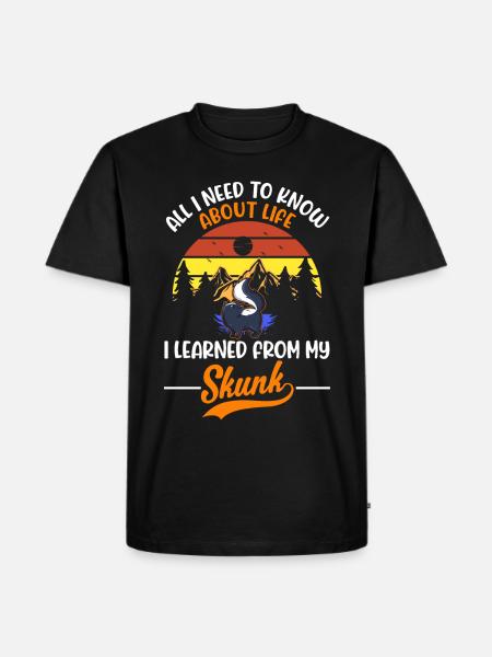 Stinktier Skunk - Männer Premium Bio T-Shirt - Schwarz