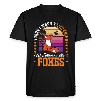 Fuchs Gift - Men's Premium Organic T-Shirt - black - Front - Nico (187cm)