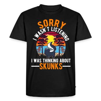 I was thinking about Skunks Skunks Skunk - Men's Premium Organic T-Shirt - black - Front - Nico (187cm)