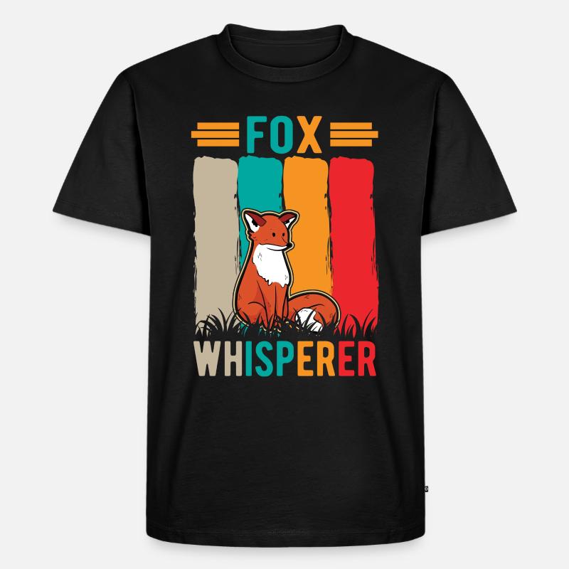 Fuchs Flüsterer Fox Whisperer - Men's Premium Organic T-Shirt - black