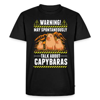 Capybara lover capybara Capibara - Men's Premium Organic T-Shirt - black - Front - Nico (187cm)