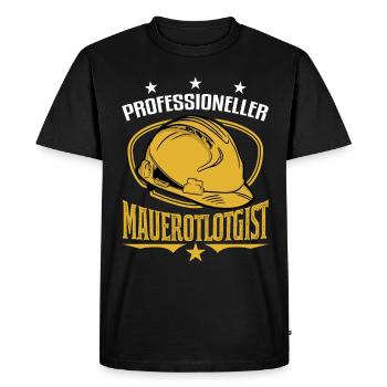 Professional Wallologist Master Mason Maurer - Men's Premium Organic T-Shirt - black - Front - Nico (187cm)