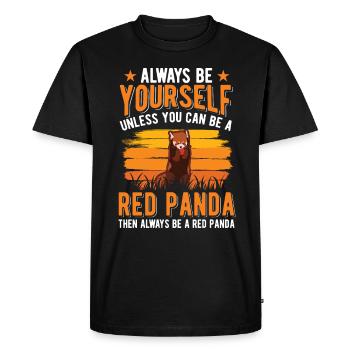 Panda Rouge Cadeau Panda Rouge - T-shirt Premium bio Homme - noir - Devant - Nico (187cm)