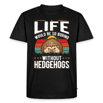 La vie serait si ennuyeuse sans Hedgehogs Hedgehog - T-shirt Premium bio Homme - noir - Devant - Nico (187cm)