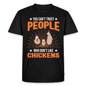 Poulet Disant Poulet Fermier Poulet Poulet - T-shirt Premium bio Homme - noir - Devant - Nico (187cm)
