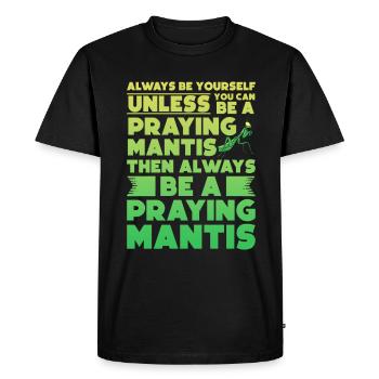 Praying mantis mantis mantis mantis - Men's Premium Organic T-Shirt - black - Front - Nico (187cm)