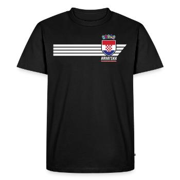 Croatie Hrvatska Patriotism Football Fan Jersey - T-shirt Premium bio Homme - noir - Devant - Nico (187cm)