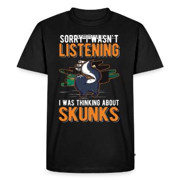 I was thinking about Skunks Skunks Skunk - Men's Premium Organic T-Shirt - black - Front - Nico (187cm)