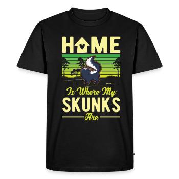 Home is where my Skunks are Skunk - Men's Premium Organic T-Shirt - black - Front - Nico (187cm)