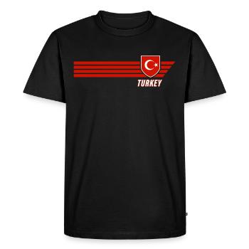 Turkey Ay-Yildizlilar Football Fan Jersey - Men's Premium Organic T-Shirt - black - Front - Nico (187cm)