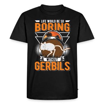 Gerbil Gift Racing Rat Germesau - Men's Premium Organic T-Shirt - black - Front - Nico (187cm)