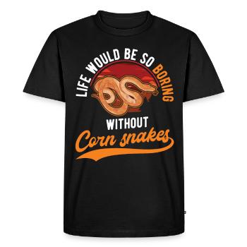 Corn Snake Cadeau Corn Snake - T-shirt Premium bio Homme - noir - Devant - Nico (187cm)