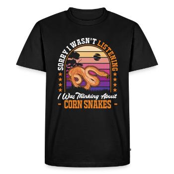 Corn Snake Cadeau Corn Snake - T-shirt Premium bio Homme - noir - Devant - Nico (187cm)