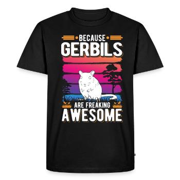 Gerbil Gift Racing Rat Germesau - Men's Premium Organic T-Shirt - black - Front - Nico (187cm)