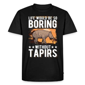 La vie serait si ennuyeuse sans Tapirs - T-shirt Premium bio Homme - noir - Devant - Nico (187cm)