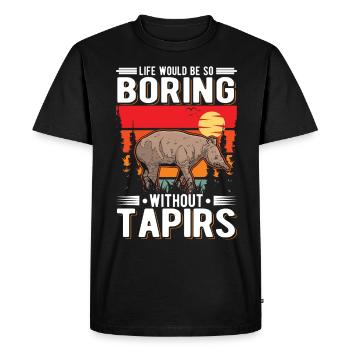 La vie serait si ennuyeuse sans Tapirs - T-shirt Premium bio Homme - noir - Devant - Nico (187cm)