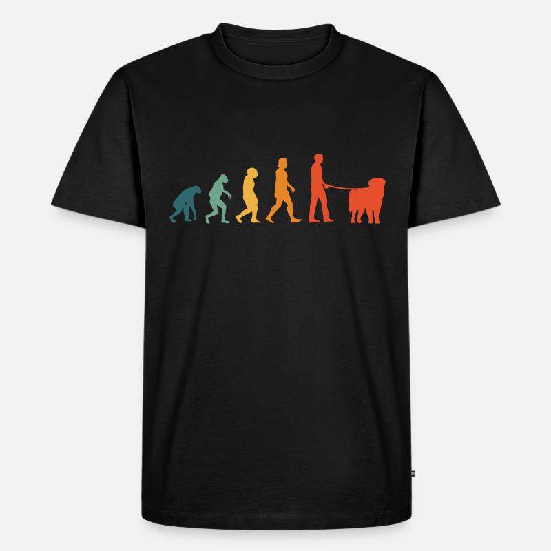 Leonberger Evolution Rétro - T-shirt Premium bio Homme - noir