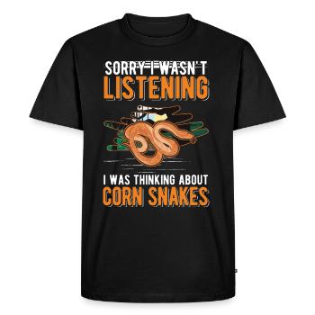 Corn Snake Cadeau Corn Snake - T-shirt Premium bio Homme - noir - Devant - Nico (187cm)