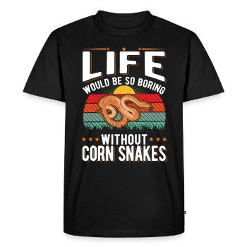 Corn Snake Cadeau Corn Snake - T-shirt Premium bio Homme - noir - Devant - Nico (187cm)