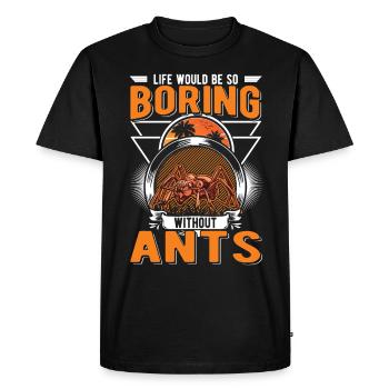 Fourmis, fourmilière, fourmilière, fourmis de feu - T-shirt Premium bio Homme - noir - Devant - Nico (187cm)